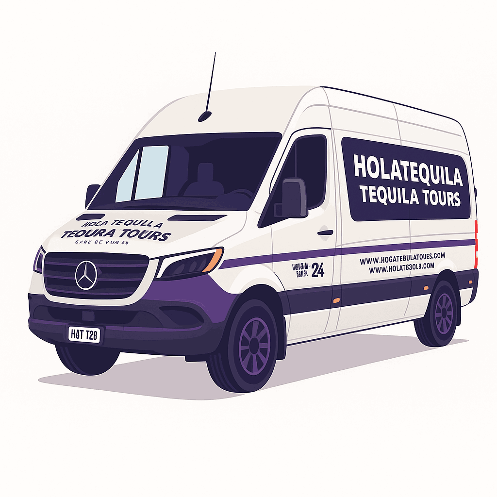 Moderna y cómoda van tipo Sprinter para el Tequila Tour desde Guadalajara.